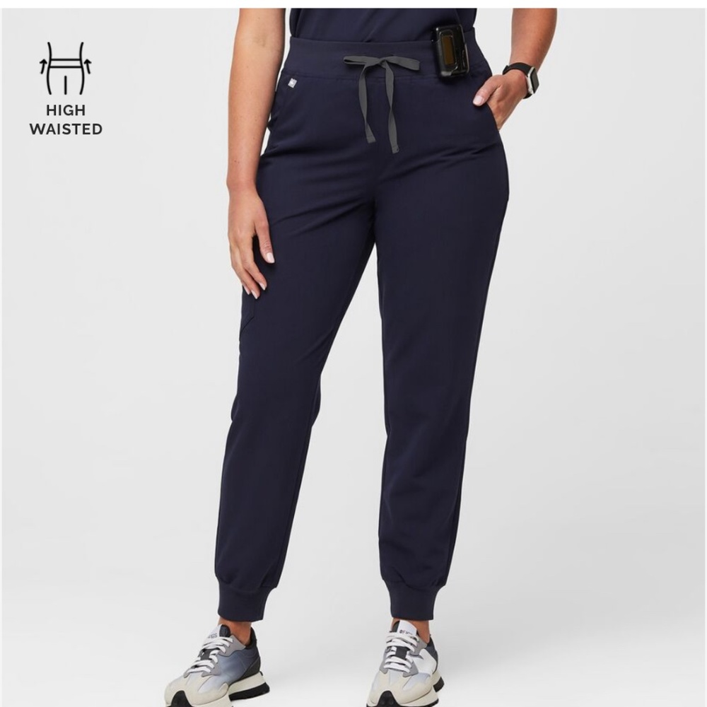Figs Navy XS-Petite High Waisted Zamora Jogger Scrubs